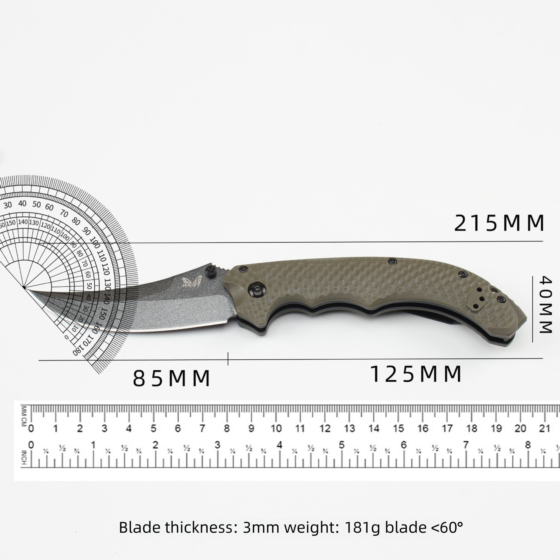 865 Mini Bedlam Best Foam Carbon Fiber / G10 Washers Folding Pocket EDC Tool Camping Hunt Mark S90V Blade Outdoors Knife