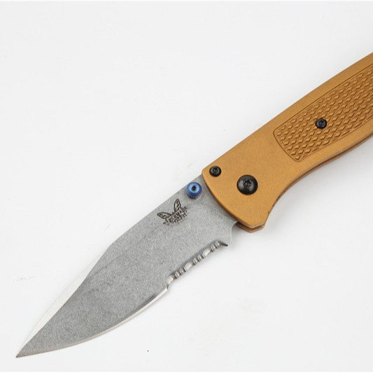 535 Outdoor Folding Knife, Half-Serrated S30V Stone Washed, Sharp and Portable for Wilderness Survival, Camping, EDC Pocket Knife