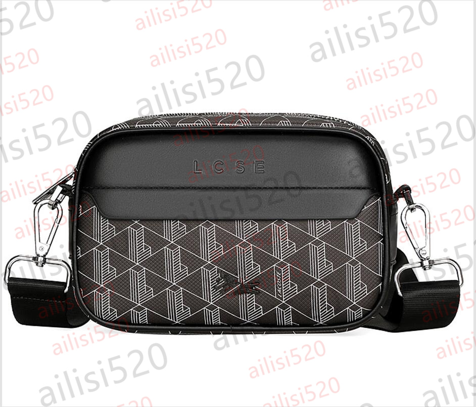 designer durable Zipper handbags Vertical Crocodile fashion mens print shoulder bags man adjustable strap business crossbody bag geometric pattern