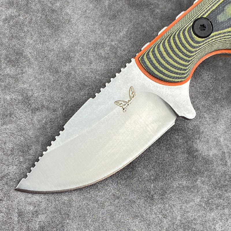 15017 Outdoor Fixed Blade Knife with Holster 8Cr13Mov Blade Sharp Cutting Hunting Knife Defensive Pocket Knife Survival Knife