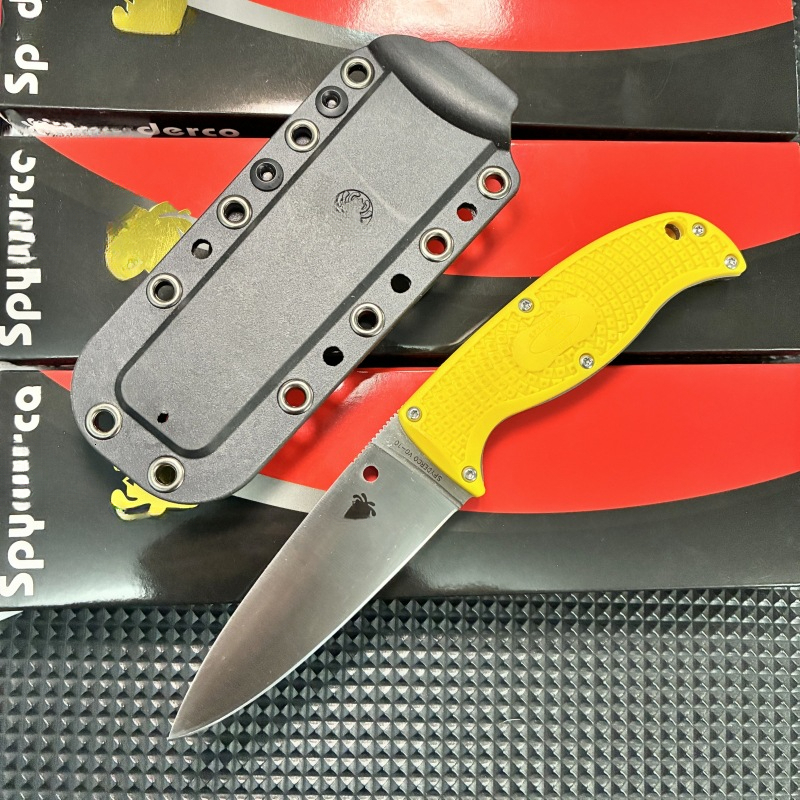FB31 Camping Survival Tactics And Hunting Handmade Olive Plastic Handle Fixed Blade Knife - A Premium Product For Outdoor Enthusiasts