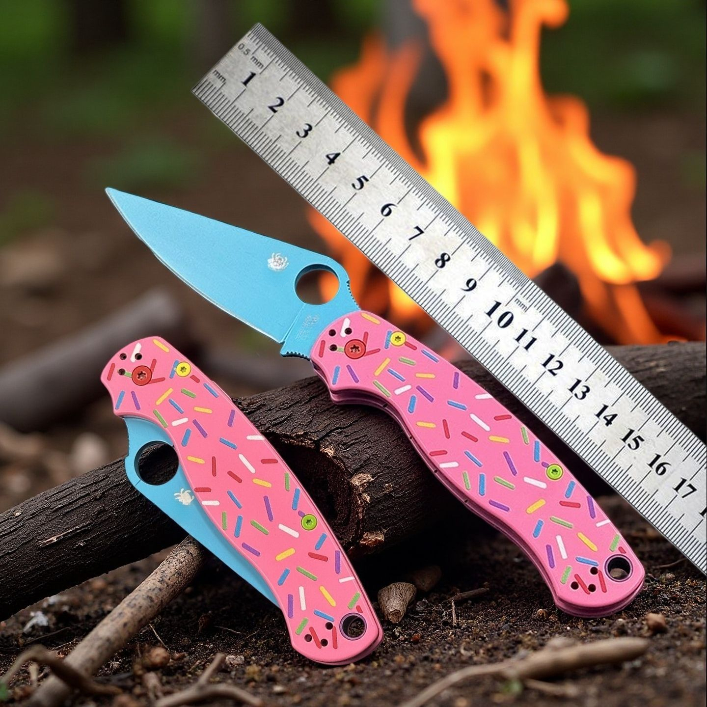 C81 folding with donut-shaped aluminum handle, high hardness portable tool knife for outdoor camping