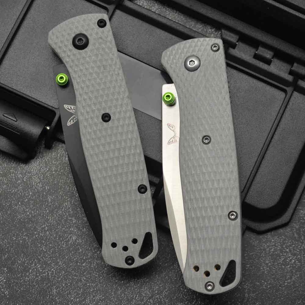 535 Mini Camping Folding Knife, D2 Steel Blade, G10 Textured Handle, Fruit Knife with Pocket Clip, Outdoor Hiking Hunting EDC Tool