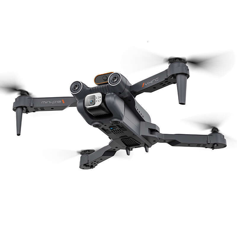 P12 Foldable RC Quadcopter, HD Camera Aerial Drone, Optical Flow Hover, Obstacle Avoidance Design, Portable Outdoor Kids Remote Control Aircraft CKS