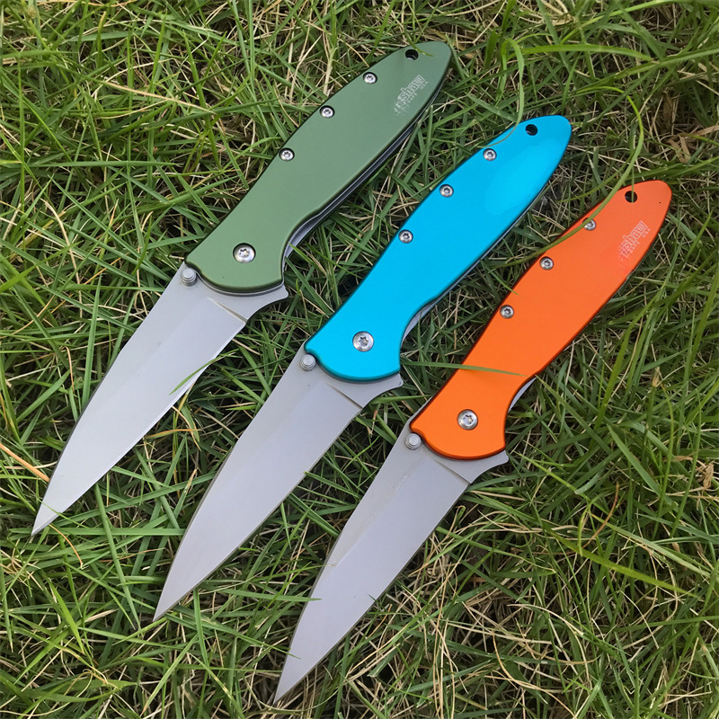 KS 1660 Pocket Folding Knife14C28N Blade Aluminum Alloy Handle Household Vegetable Knife Sharp Meat Cutter Kitchen Knives