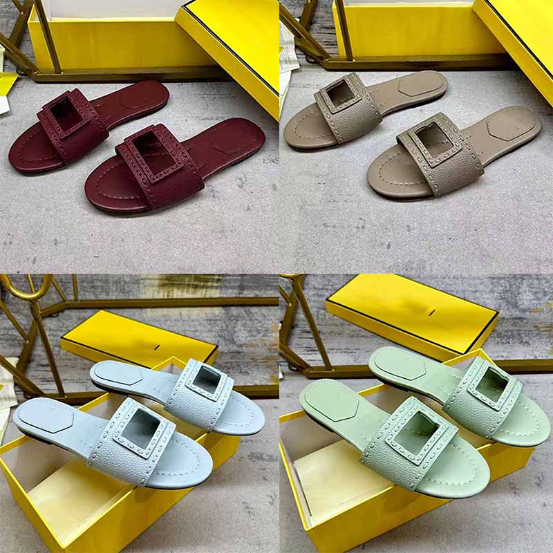 Italian designer beach tumbled leather slides womens Vintage hand sewn tone on tone Summer flat sandals slippers lady Outdoor Recreation Wide band slides