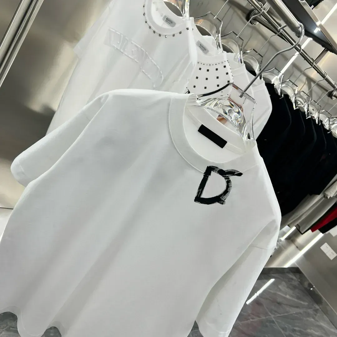 5A Summer Mens Designer T shirt Casual Man Womens Loose Round Neck Tees Embroidered and Letters Print Short Sleeves Top Sell Luxury Fashion Mens Stree