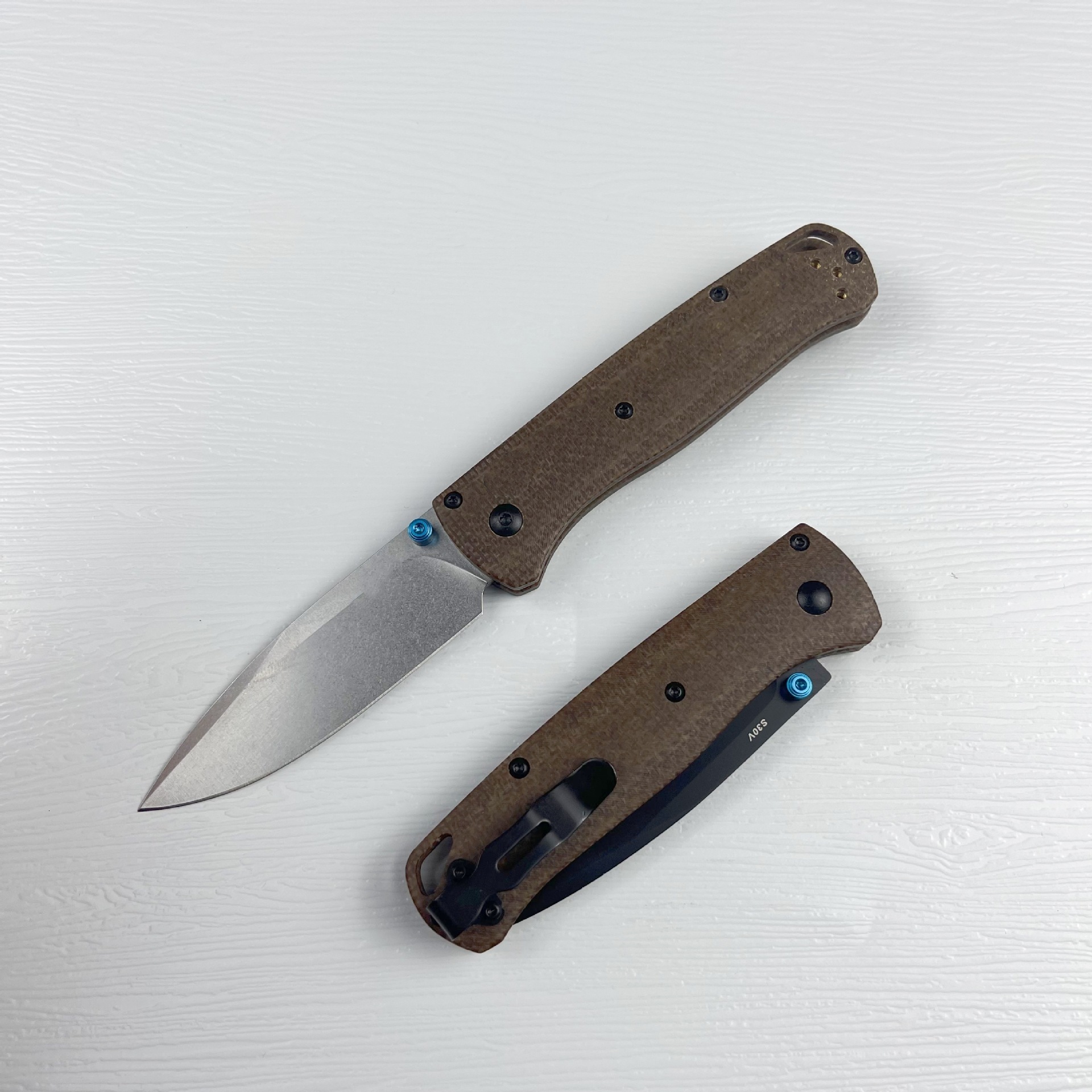 535/535BK Linen Handle Mark S30V Blade Folding Knife Outdoor Camping Hunting Survival EDC Tool