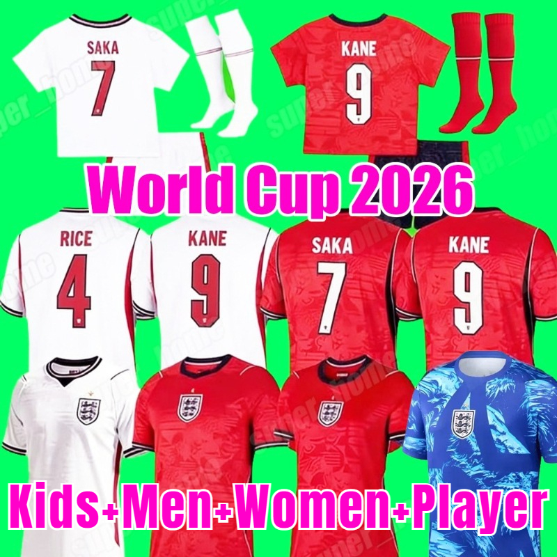 ENglAnD World Cup 2026 England Kit World Cup England Kit 26 27 England Football Shirt Kids England Football Kit BELLINGHAM KANE SAKA RICE Soccer Jersey Kids Kit 3XL 4XL
