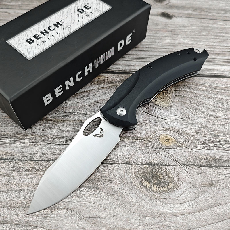 BM818 Tactical D2 Satin Blade Wilderness Survival Pocket Folding Knife Outdoor Camping Rock Climbing Portable Knife Rescue Knife