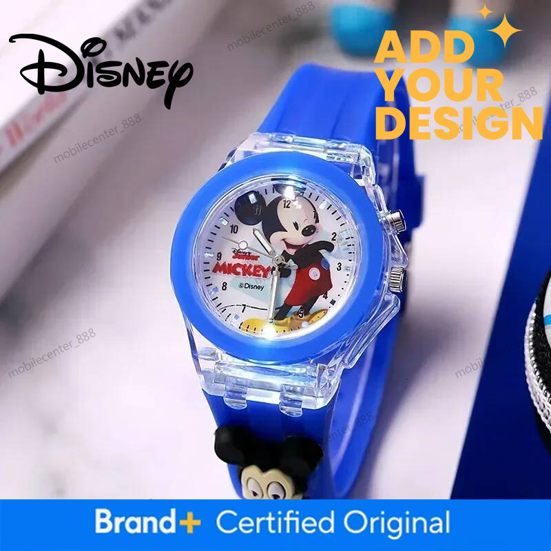 Designer Disney Disney Fashion Minnie Children's Watch Mickey Mouse Children's Flash Light Cartoon Figure Doll Boys Girls Birthday Gifts Lux - view 4