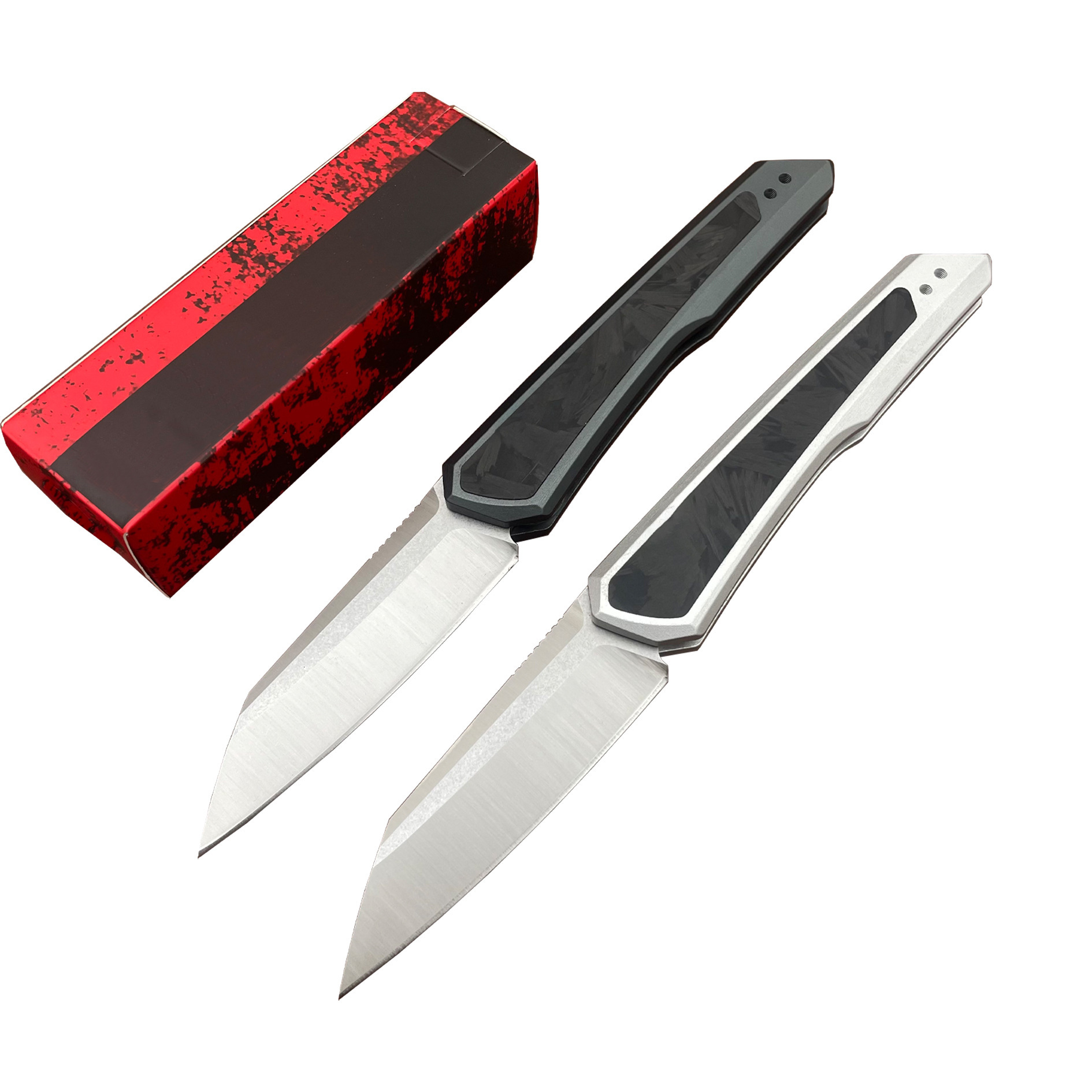 KS 7050 High-Quality Pocket Knife CPM154 Blade T6 Aluminum Frame Embedded with Carbon Fiber Handle Sharp for Outdoor Camping Use