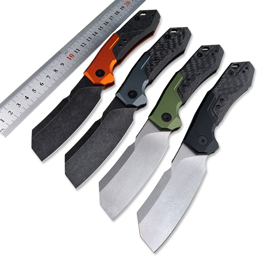 KS 7850 Outdoor Pocketknife Blackwash D2 Blade Hunting Folding Knife Combat Survival Tools Hard Cutting Tools EDC Men's Gift