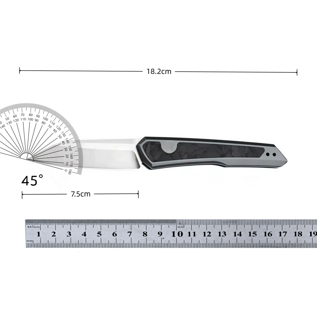 7050 high hardness 8CR13MOV blade folding knife aviation aluminum carbon fiber handle outdoor EDCknife jungle defense hunting knife