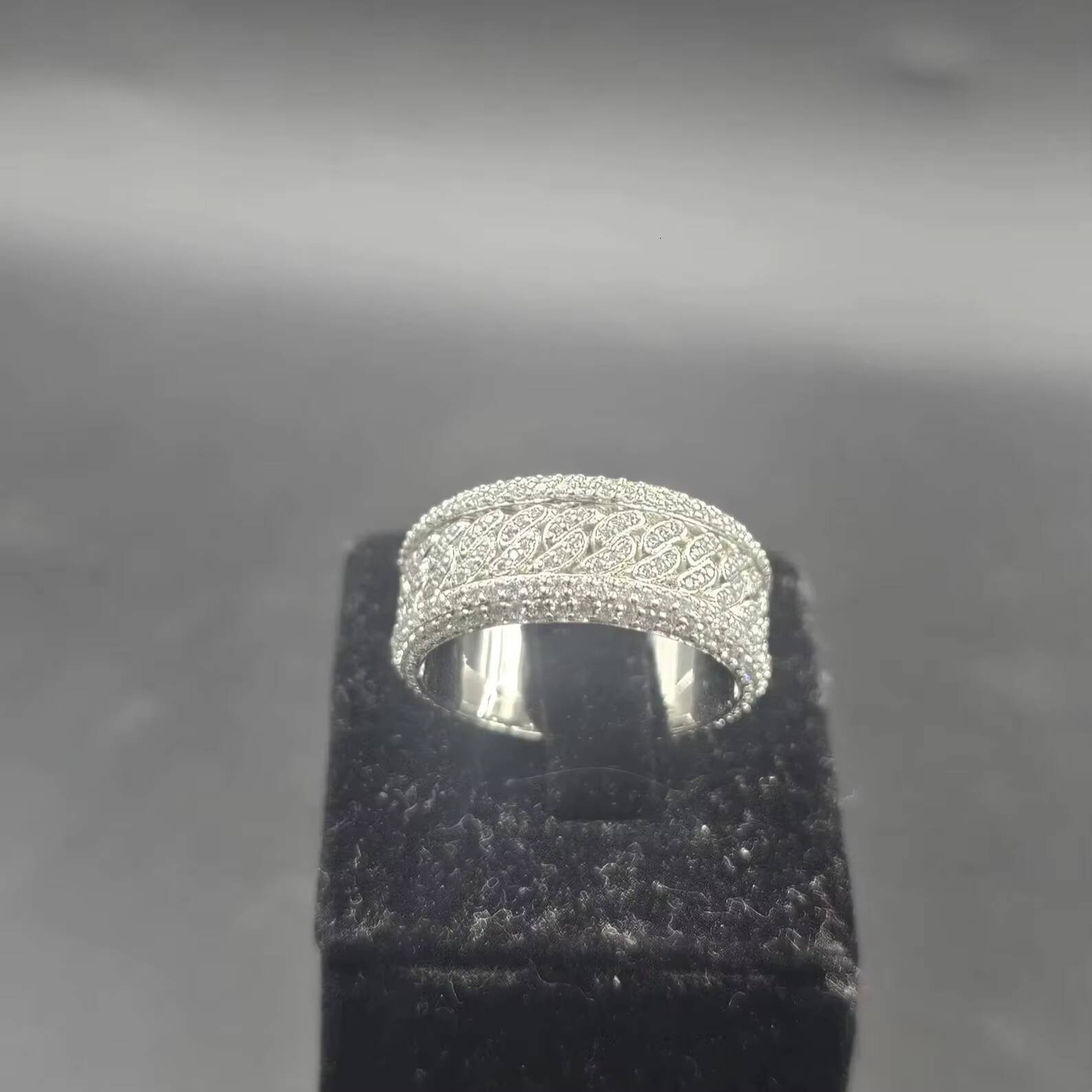 Premium Quality 925 Silver Moissanite Hip Hop Ring with Prong Setting for Men Everyday Wear Special Occasions Best Price