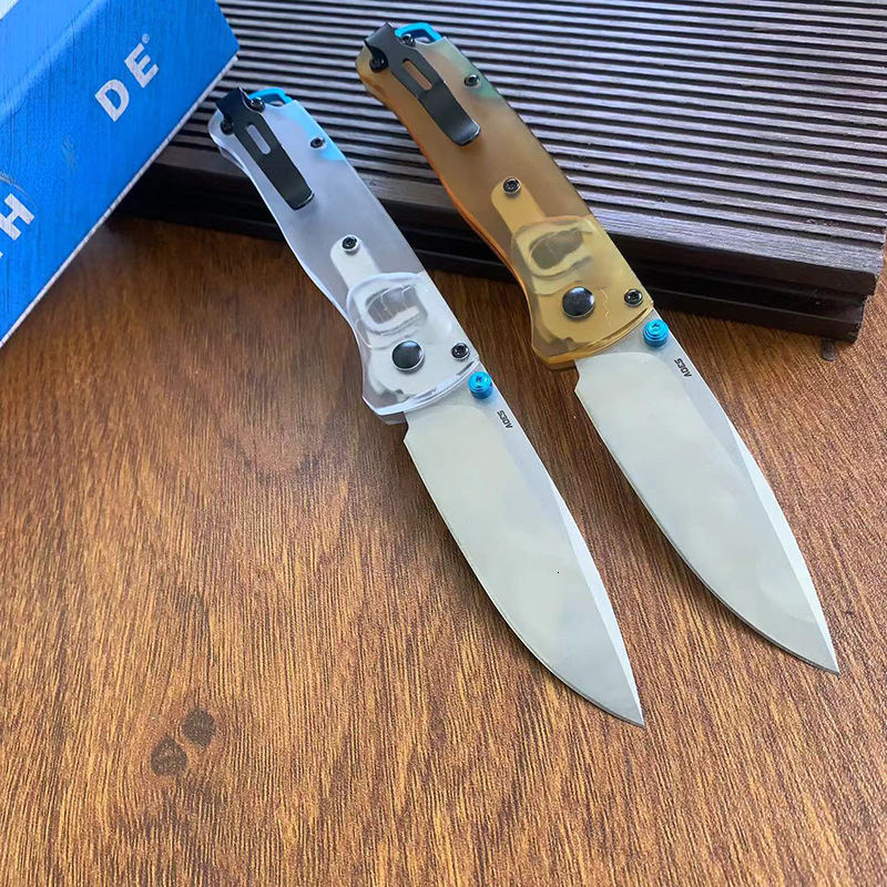 BM535 PEI Handle Camping Folding Outdoor Knife D2 Blade Survival Hiking Portable Self-defense Hunting Multitools Hand Knives