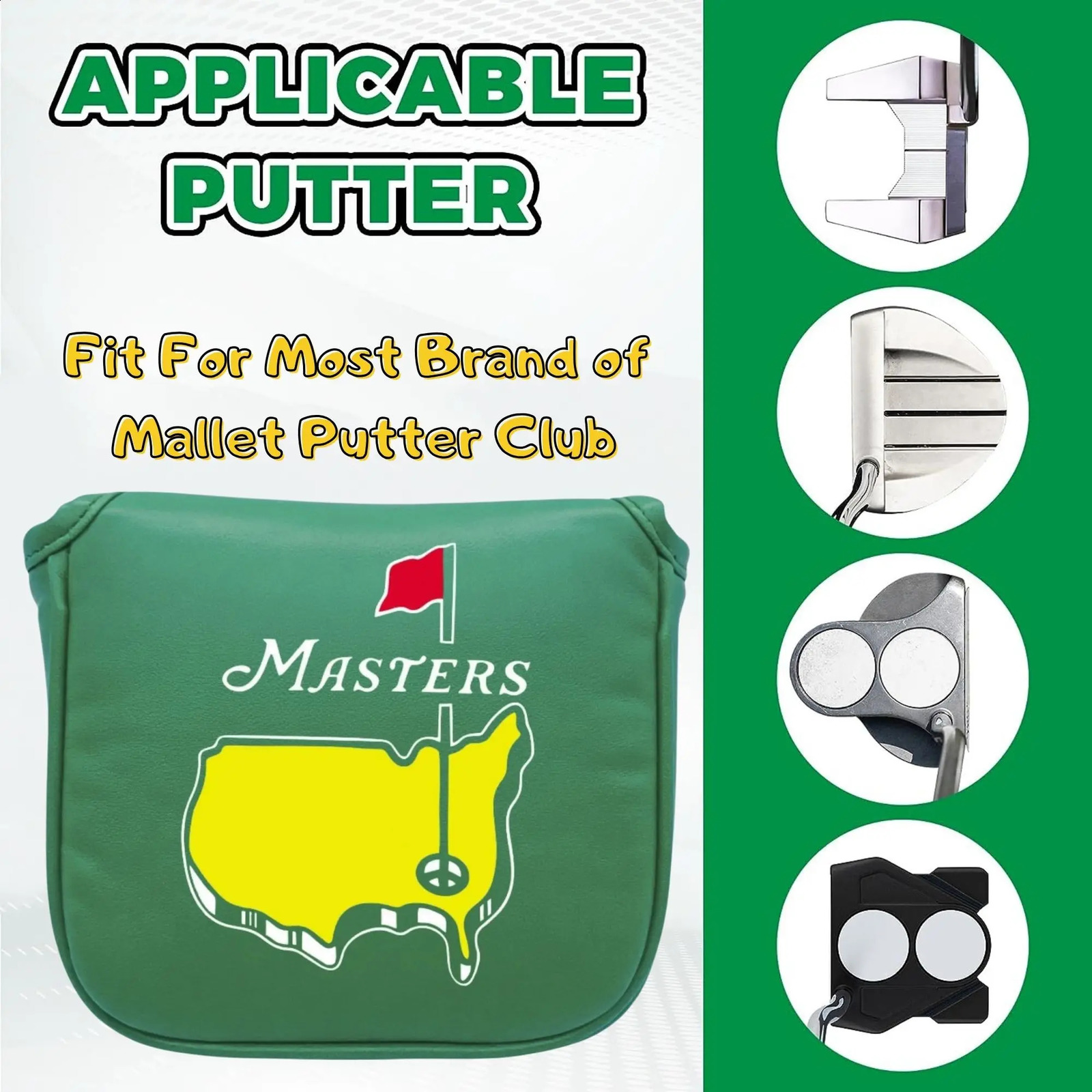 Funny Golf Mallet Headcover Club Head Covers Premium PU Leather Putter Cover Great Accessories for Men 260424