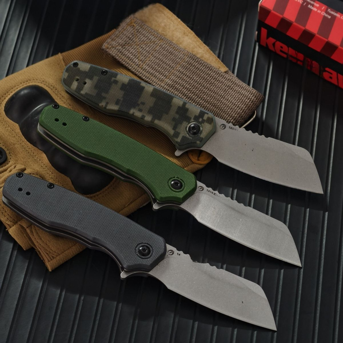 1414 Pocket Hiking Folding Knife Blade All Steel Handle Outdoor Camping Hunting Knives Survival Self Defense Tool Gifts