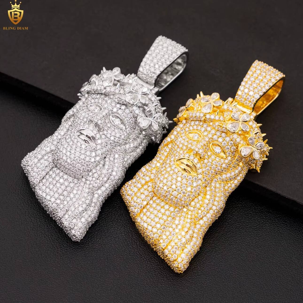 Hip Hop Fashion Iced Out VVS Moissanite Diamond Fine Jewelry Sterling Silver 925 Fine Jewelry Luxury Custom Jewelry Pendant