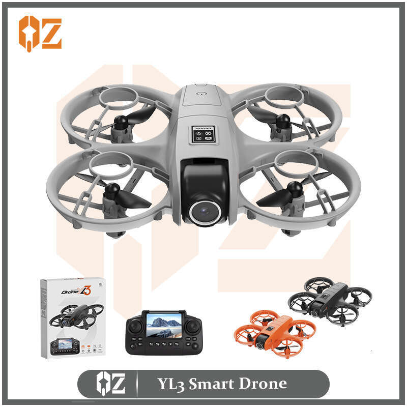 YL3 Mini Crossing Drone, Full Surround Anti-collision, Ultra HD Dual Lens, Optical Flow Positioning, Altitude Hold Portable RC Quadcopter CKS