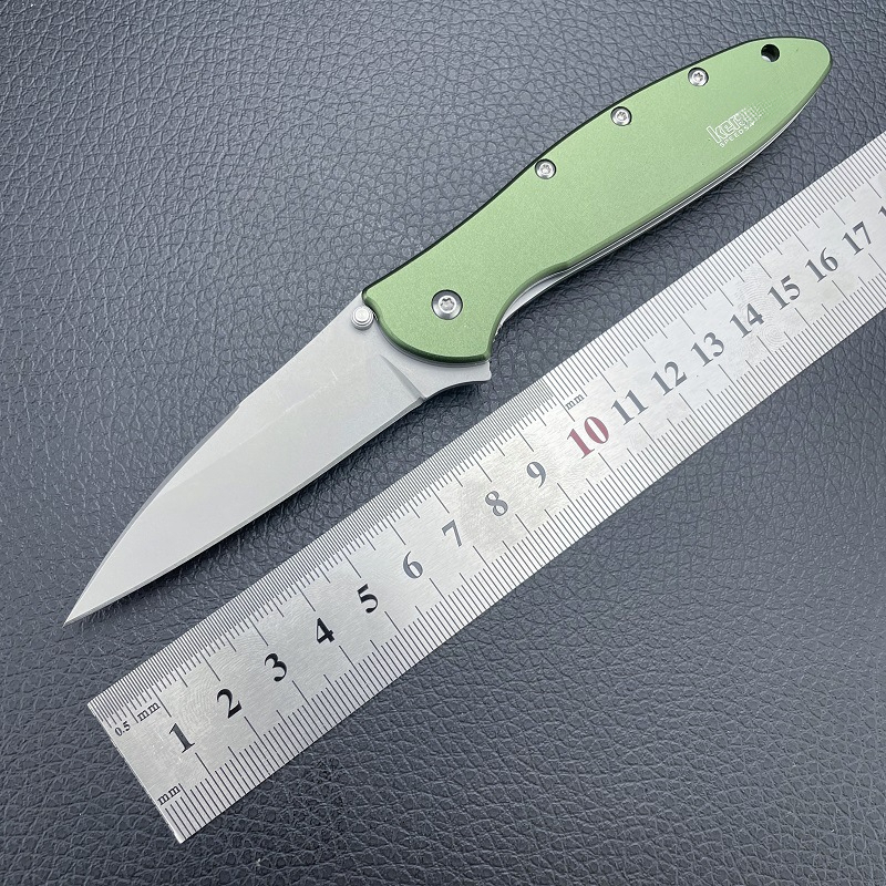 KS 1660 Aluminum Folding Knife 8Cr13Mov Blade EDC Knife Window Breaker Self-Defense Tool Outdoor Fishing Knife Men's Gifts