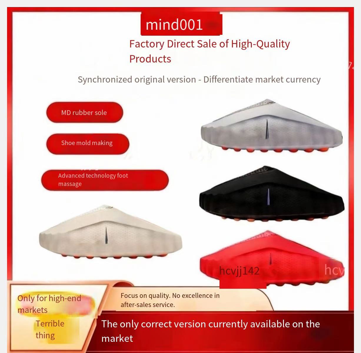 Desginer Mind 001 Slide Slides Mind001 Slippers Soft Rubber Tech Comfortable Sandals Mules Clog Black Red Bone Light Smoke Grey Men Women Summer Size 36-45