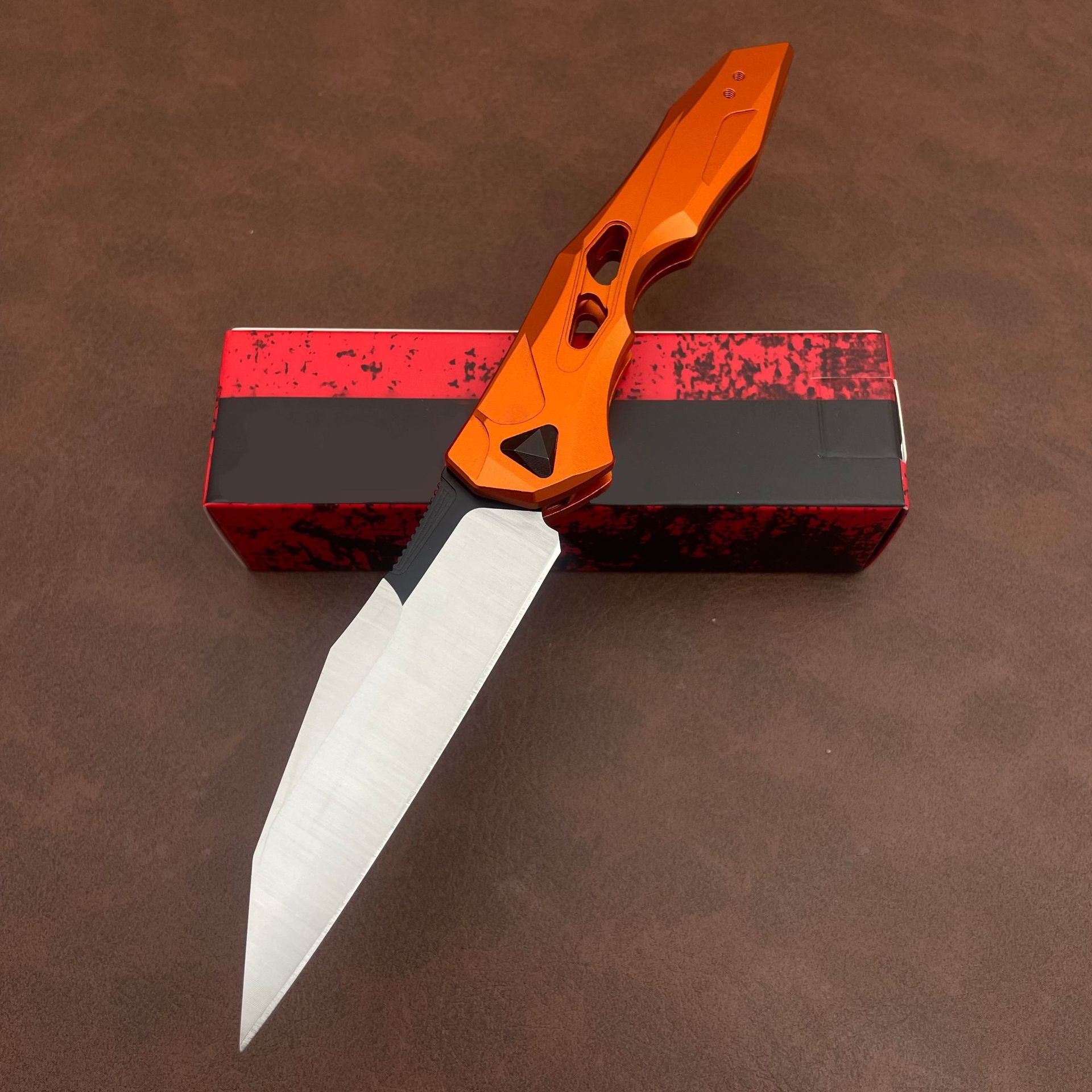 KS7650 Aluminum Knife Outdoor EDC Tool Folding Pocket Knife Hunting Camping Self-Defense Survival knife, Jungle tactical knife