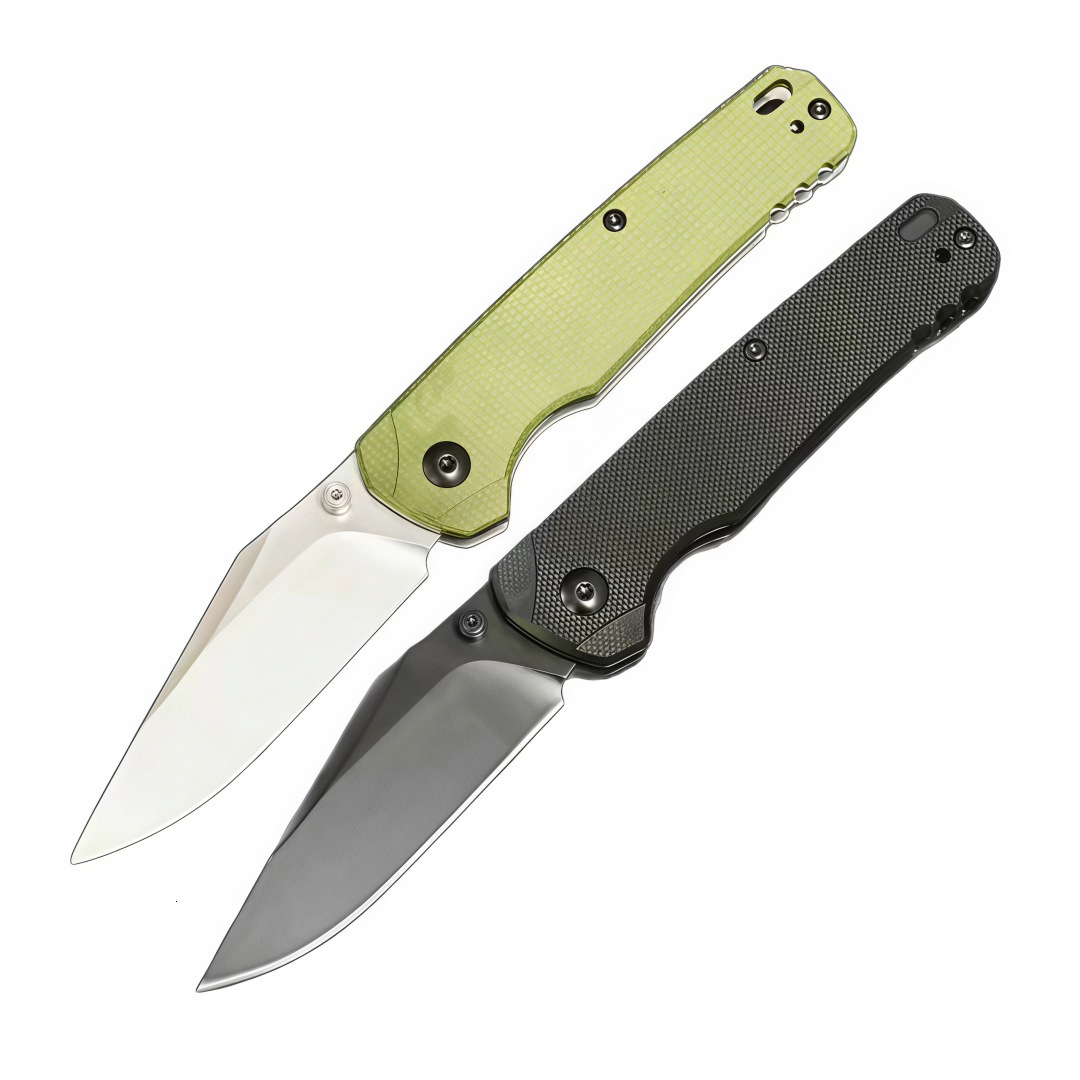 New High Quality 6106 Folding Belt Knife 8Cr13Mov Blade G10 Handle Jungle Hiking Fishing Knife Carrying Outdoor Camping Knife