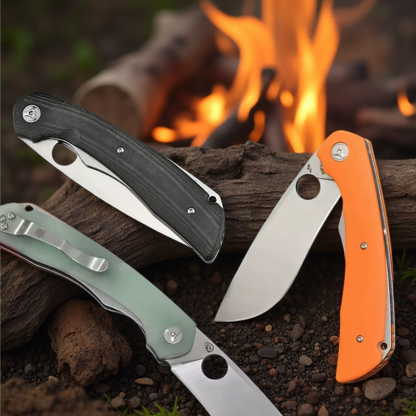 C239 D2 steel sharp folding knife G10 handle high hardness fruit knife