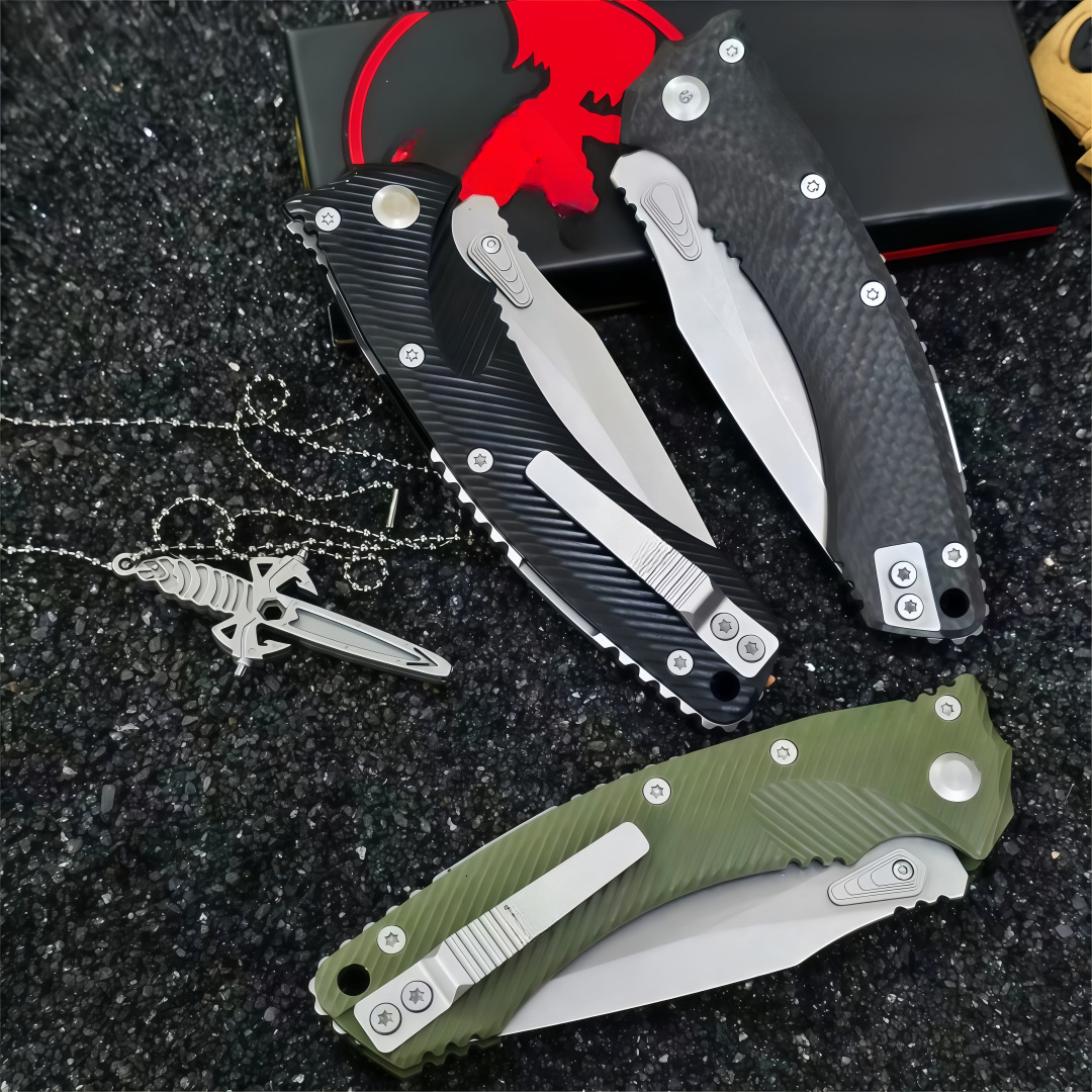 Carbon Fiber / G10 Ball Bearing Mark M390MK Blade Hunting Fish Outdoor EDC Tool Folding Camping Knife Bench Made Kinves