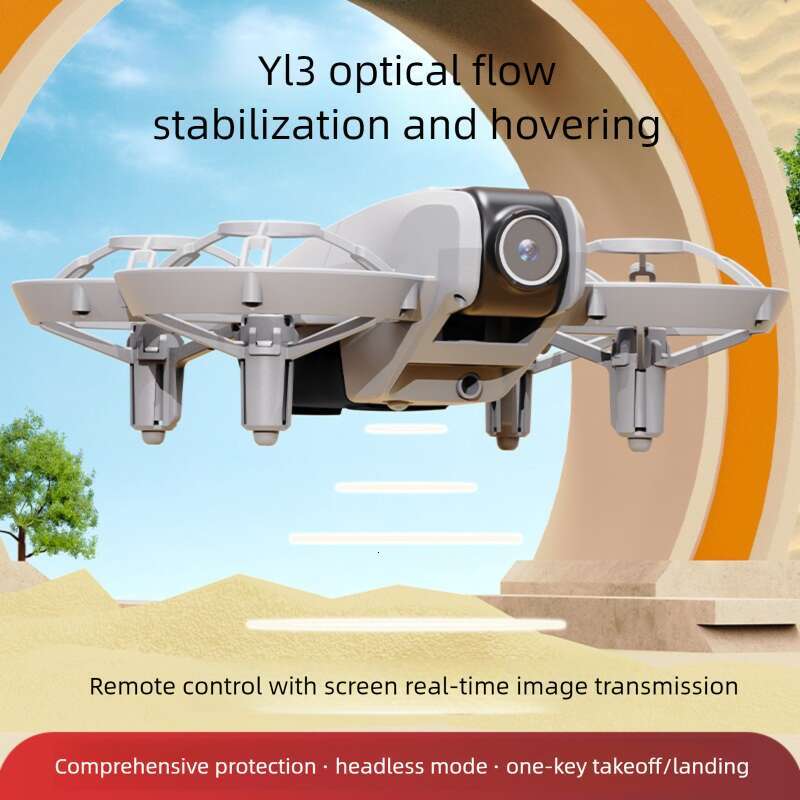 YL3 Mini Crossing Drone, Full Surround Anti-collision, Ultra HD Dual Lens, Optical Flow Positioning, Altitude Hold Portable RC Quadcopter CKS