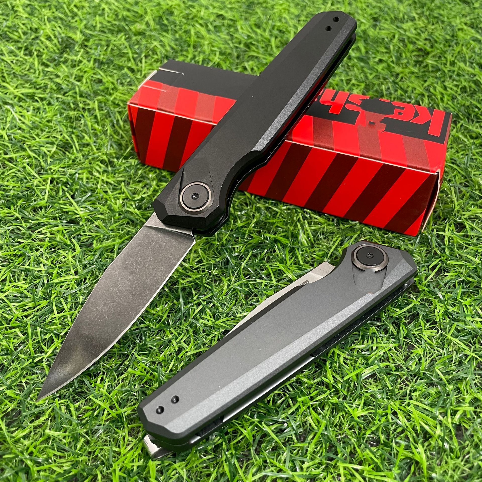 New 7551 Outdoor Camping Folding Knife CPM-154 Blade Aluminum Alloy Handle Pocket Survival Tactical Hunt Utility Knives EDC Tool