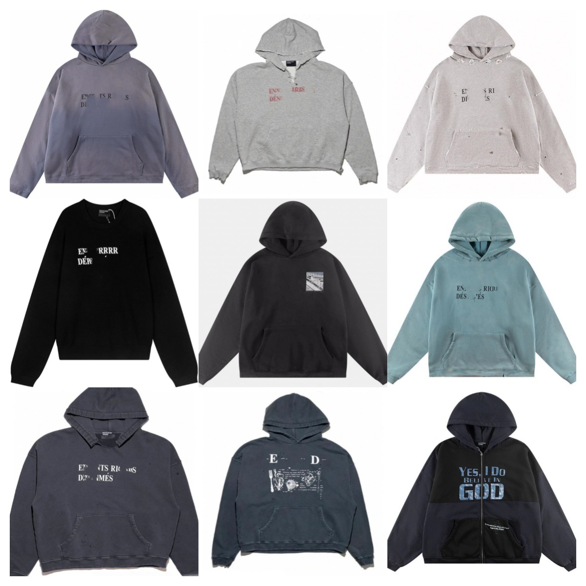 ERD enfant riches deprimes hoodie High end printing graphic tee designer mens t shirt vintage Hip Hop fashion tees tshirts short sleeve clothes Cotton