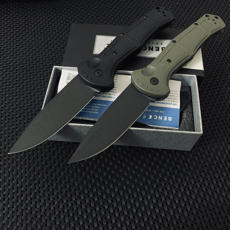 BM 9070 Pocket Folding Knife D2 Blade Nylon Fiber Handle Hunting Self-defense Camping Tactical Survival Knives Portable EDC Tool