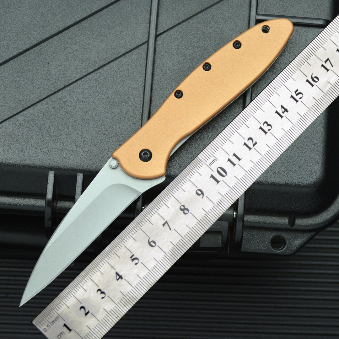 KS 1660 Folding Knife Aluminum Handle Window Breaker Portable Fruit Knife Self-Defense Knife Outdoor Utility Cutting Knife