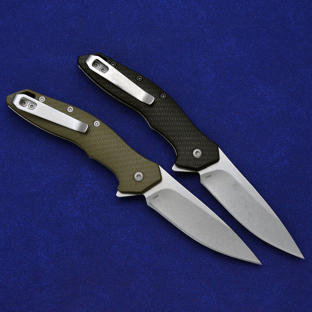 KS 1845 Black & Green Folding Knife, Flipper Assisted Opening, 8Cr13 Blade, Nylon Handle, Outdoor Daily Carry EDC Tool