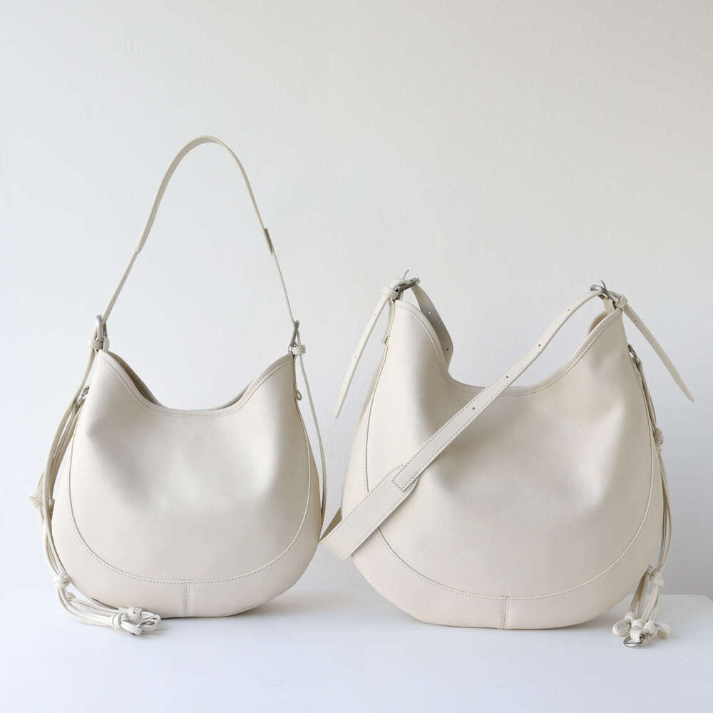 Niche Light Luxury Retro Saddle Bag Large Capacity Top Layer Vegetable Tanned Leather Casual Versatile Tote Handbag SENYY