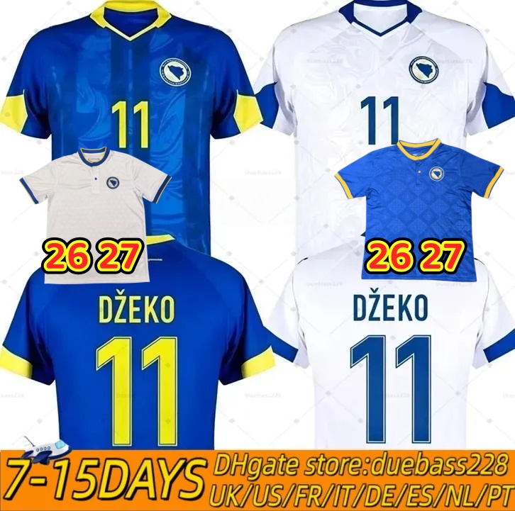 Bosnia and Herzegovina 2026 Dzeko Soccer Jerseys 26 27 Home Away Men kids Players Fans Football Jersey Shirts kit Kit S-4XL
