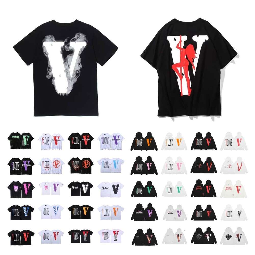 Vlonely shirt Tshirts Summer Mens T Shirts Womens Designers Loose Tees Fashion Brand Tops Men hoodie Shirts Luxurys Clothing Street Polos Shorts Sleeve Clothes 5a