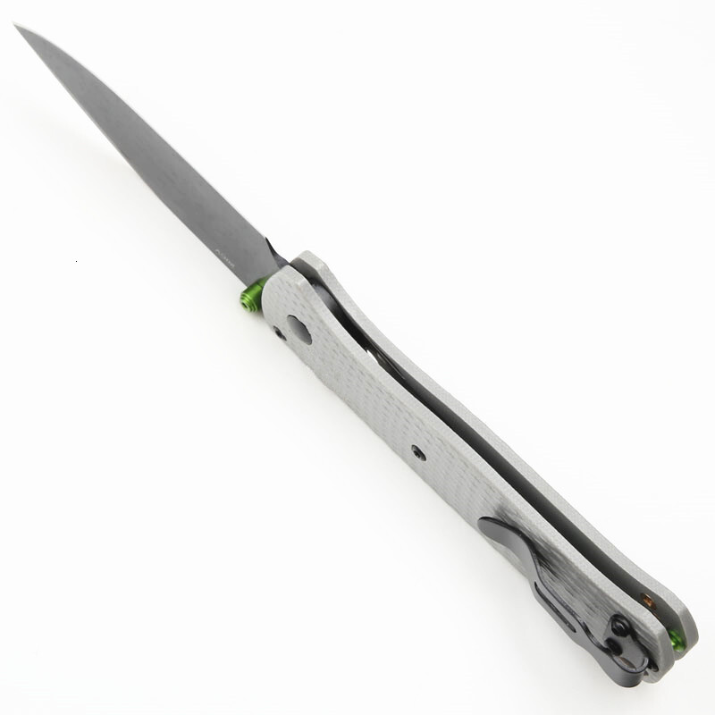 BM 535-2002 Mini Camping Folding Knife, 20CV Steel Blade, G10 Textured Handle, Fruit Knife with Pocket Clip, Outdoor Hiking Hunting EDC Tool