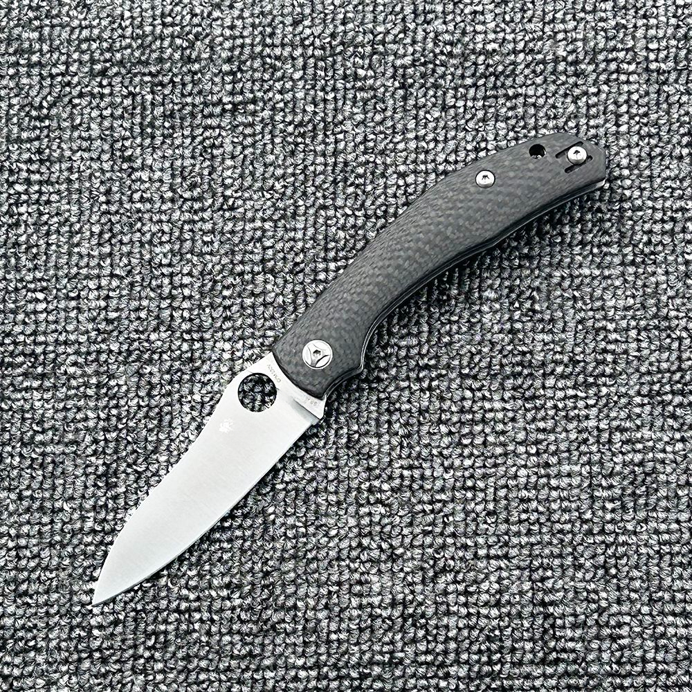 C241 Carbon Fiber Handle Folding High Hardness Outdoor Camping Wilderness Survival Pocket Tool Knife