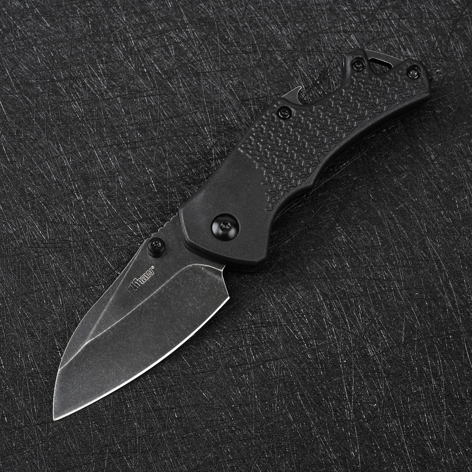 ks 8337 Compact Black Folding Knife with V-shaped Edge Grinding and Thumb Buckle Compact Design Precise and Durable Men's Gift
