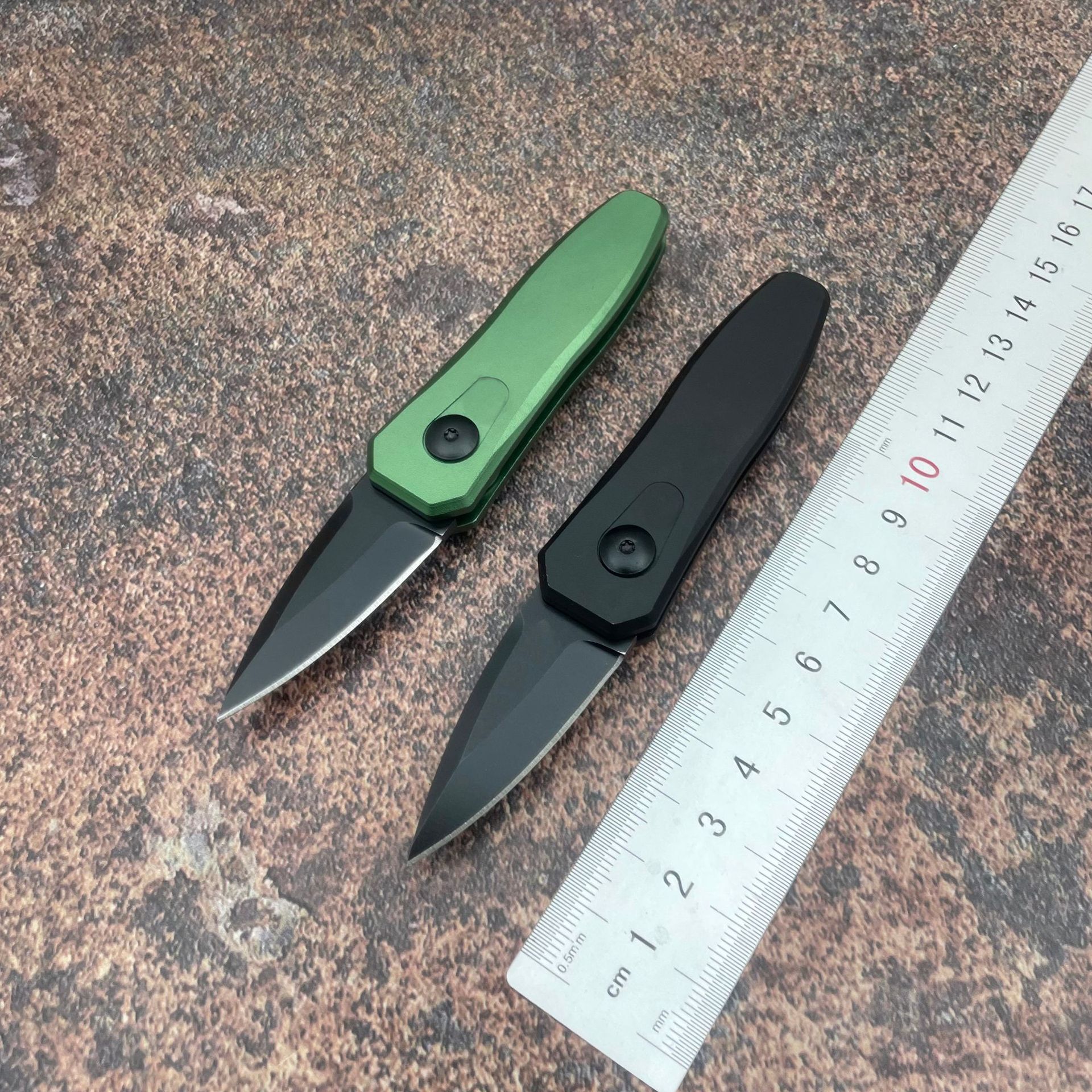 7500 folding pocket knife 1.9 inch black CPM154 blade, aluminum handle camping hunting fishing outdoor tool EDC