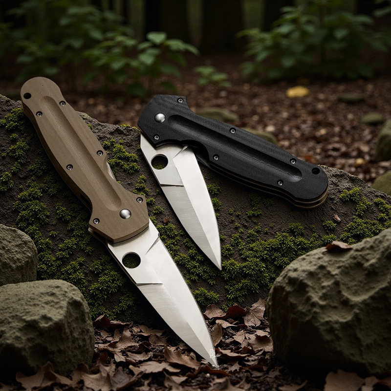 C215 Folding Pocket Knife High Quality Multi-tool D2 Blade G10 Handle Outdoor Camping Fishing Sharp Cutting Combat Knives Men's Gift