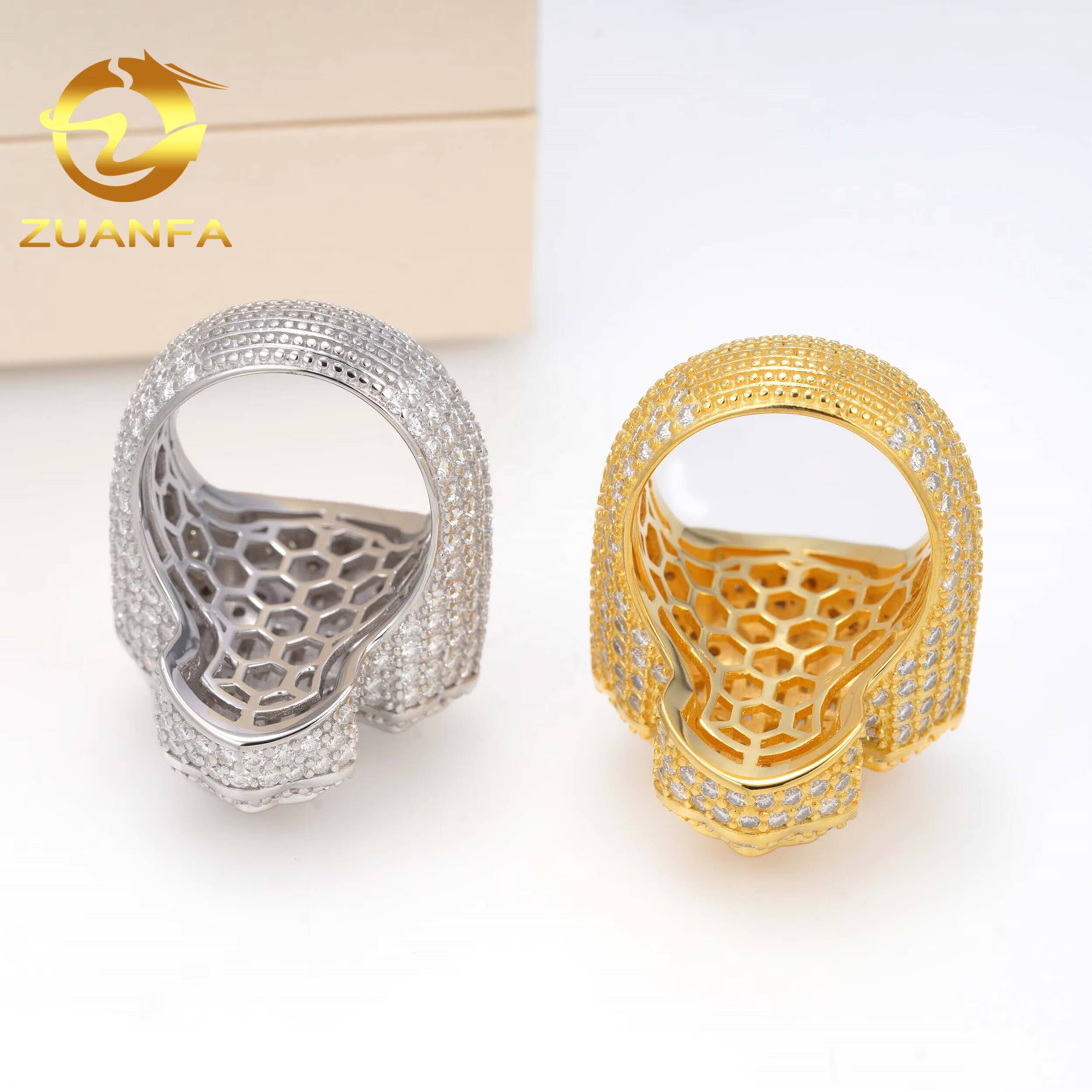 Wholesale Price Top Quality Pass Diamond Tester 925 Silver Cross Hip Hop Men VVS Moissanite Ring