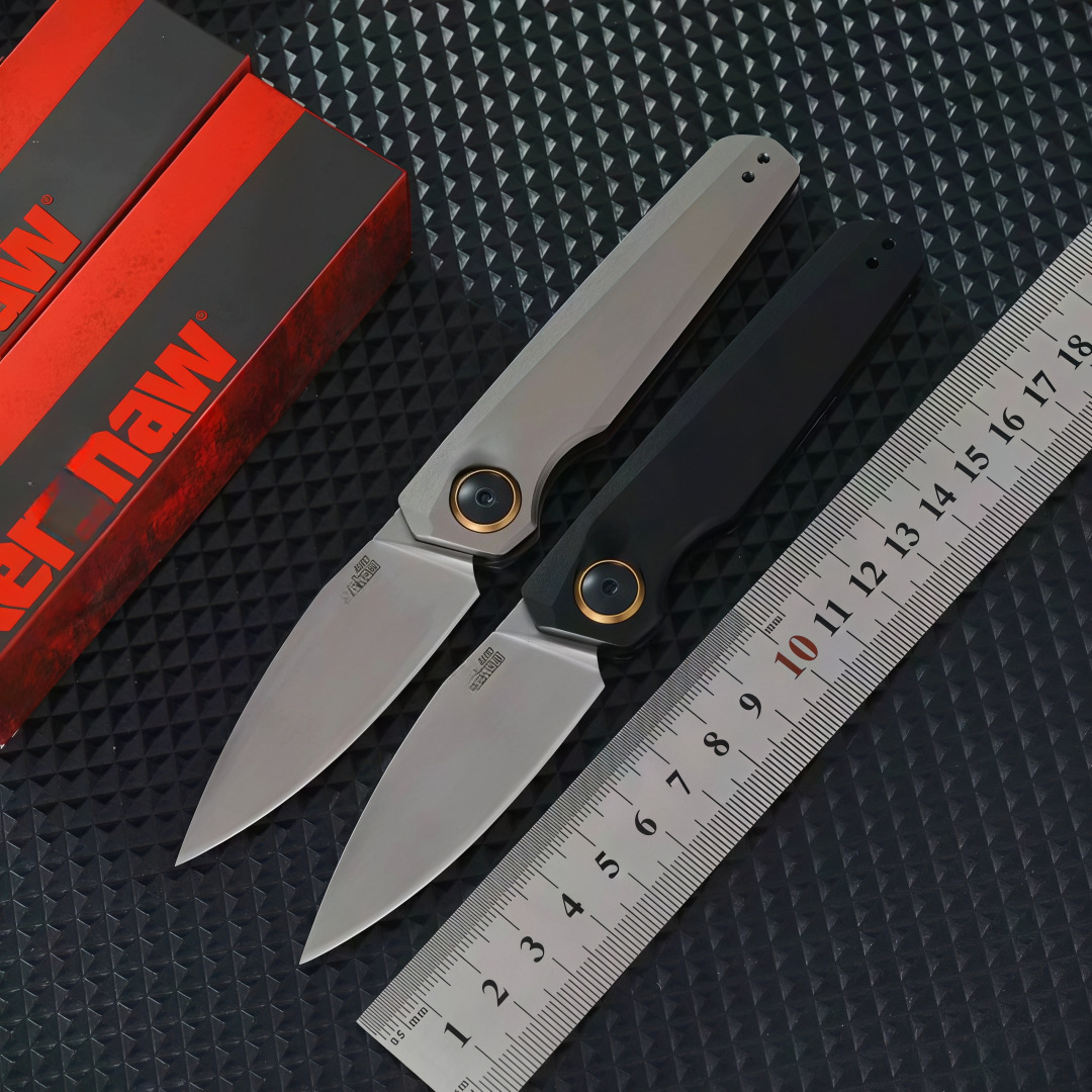 3-inch Folding Pocket Knife CPM-154 Steel Blade Aluminum Handle with Pocket Clip for Outdoor Camping And Everyday Carry