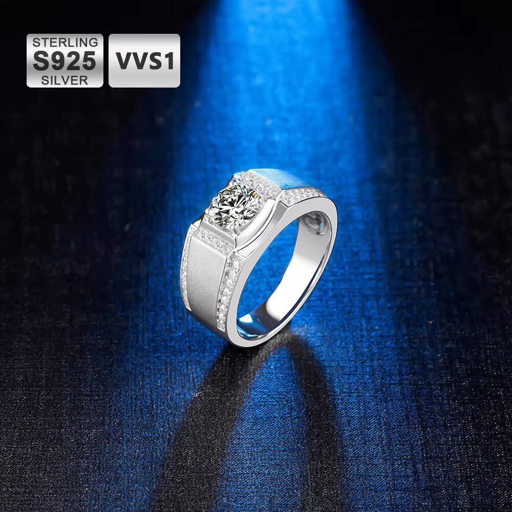 Wholesales Hip Hop Jewelry Custom Championship Rapper Rings 925 Sterling Silver VVS1 Diamond Moissanite Rings for Men