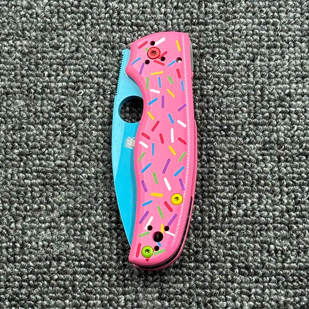 C229 Donut G10 Handle Folding Outdoor Camping Wilderness Survival High Hardness Pocket Tool Knife