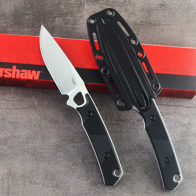 KS 2048 Fixed Blade Knife 8Cr13Mov Blade Nylon Fiber Handle Outdoor Pocket Knife EDC Camping Hunting Survival Military Tools