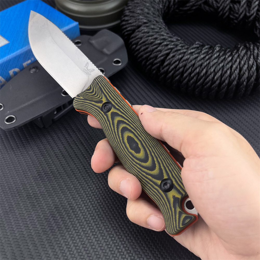 BM 15002 Portable Fixed Knife S90V Blade G10 Handle Outdoor Knife Camping Durable Portable EDC Multitool EDC Knife
